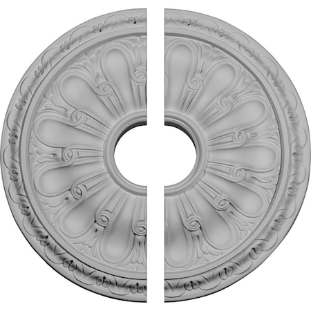 Ekena Millwork Kirke Ceiling Medallion, Two Piece (Fits Canopies up to 3 3/4"), 15 3/4"OD x 3 1/2"ID x 5/8"P CM16KI2-03500
